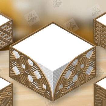 Intra απο ξύλο plywood 3mm-4mm πάχος – Ξύλινη θήκη χαρτοπετσέτας Δέσμη κοπής με λέιζερ Δίασταση  20x20 cm INTRAFABR-120361766 - Image 2