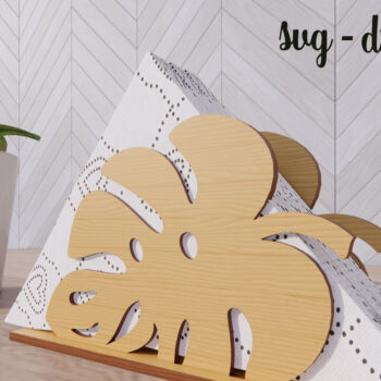 Intra απο ξύλο plywood 3mm-4mm πάχος – Ξύλινη θήκη χαρτοπετσέτας Manster Leaf Δίασταση  20x20 cm INTRAFABR-79138065 - Image 1