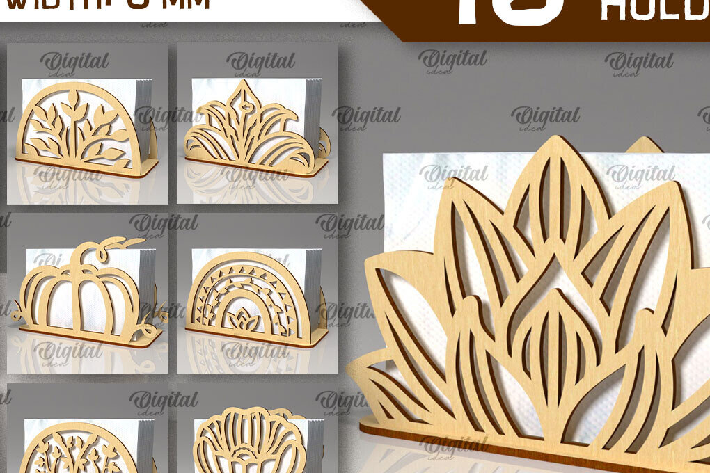 Intra απο ξύλο plywood 3mm-4mm πάχος – Ξύλινες θήκες για χαρτοπετσέτες Δέσμη κοπής με λέιζερ Δίασταση  20x20 cm INTRAFABR-100493743