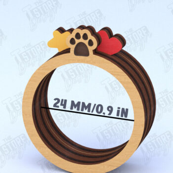 Intra απο ξύλο plywood 3mm-4mm πάχος – Ξύλινο δαχτυλίδι χαρτοπετσέτας | Αρχείο CNC Δίασταση  20x20 cm INTRAFABR-120030521 - Image 1