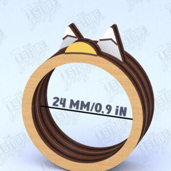 Intra απο ξύλο plywood 3mm-4mm πάχος – Ξύλινο δαχτυλίδι χαρτοπετσέτας | Αρχείο CNC Δίασταση  20x20 cm INTRAFABR-120030528 - Image 1