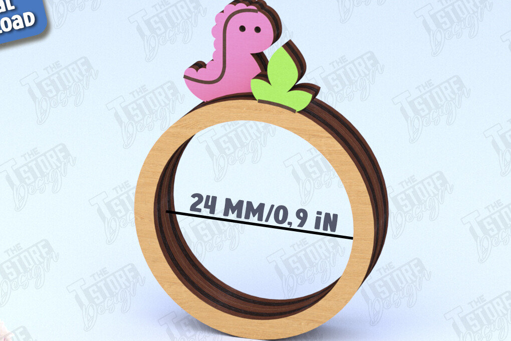 Intra απο ξύλο plywood 3mm-4mm πάχος – Ξύλινο δαχτυλίδι χαρτοπετσέτας | Αρχείο CNC Δίασταση  20x20 cm INTRAFABR-120030532