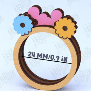 Intra απο ξύλο plywood 3mm-4mm πάχος – Ξύλινα δαχτυλίδια χαρτοπετσέτας Πακέτο κοπής με λέιζερ Δίασταση  20x20 cm INTRAFABR-120177999 - Image 3