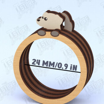 Intra απο ξύλο plywood 3mm-4mm πάχος – Ξύλινα δαχτυλίδια χαρτοπετσέτας Πακέτο κοπής με λέιζερ Δίασταση  20x20 cm INTRAFABR-120177999 - Image 5