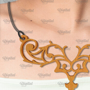 Intra απο ξύλο plywood 3mm-4mm πάχος – Ξύλινο Κολιέ με Design Δίασταση  40x30 cm INTRAFABR-101679976 - Image 1