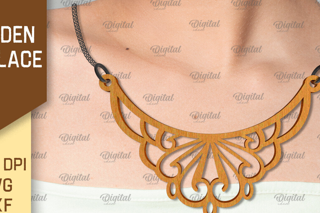 Intra απο ξύλο plywood 3mm-4mm πάχος – Ξύλινο Κολιέ με Design Δίασταση  40x30 cm INTRAFABR-101677803