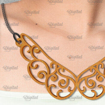 Intra απο ξύλο plywood 3mm-4mm πάχος – Ξύλινα Κολιέ Δέσμη κοπής με λέιζερ Δίασταση  20x20 cm INTRAFABR-101754663 - Image 7