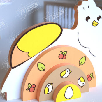 Intra απο ξύλο plywood 3mm-4mm πάχος – Δέσμη κοπής με λέιζερ με ξύλινα ένωτα ζώα Δίασταση  20x20 cm INTRAFABR-101602806 - Image 2