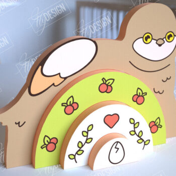 Intra απο ξύλο plywood 3mm-4mm πάχος – Δέσμη κοπής με λέιζερ με ξύλινα ένωτα ζώα Δίασταση  20x20 cm INTRAFABR-101602806 - Image 5