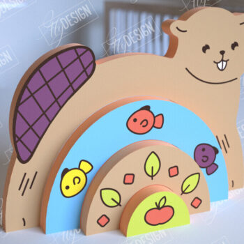 Intra απο ξύλο plywood 3mm-4mm πάχος – Δέσμη κοπής με λέιζερ με ξύλινα ένωτα ζώα Δίασταση  20x20 cm INTRAFABR-101602806 - Image 6