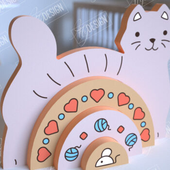 Intra απο ξύλο plywood 3mm-4mm πάχος – Δέσμη κοπής με λέιζερ με ξύλινα ένωτα ζώα Δίασταση  20x20 cm INTRAFABR-101602806 - Image 11