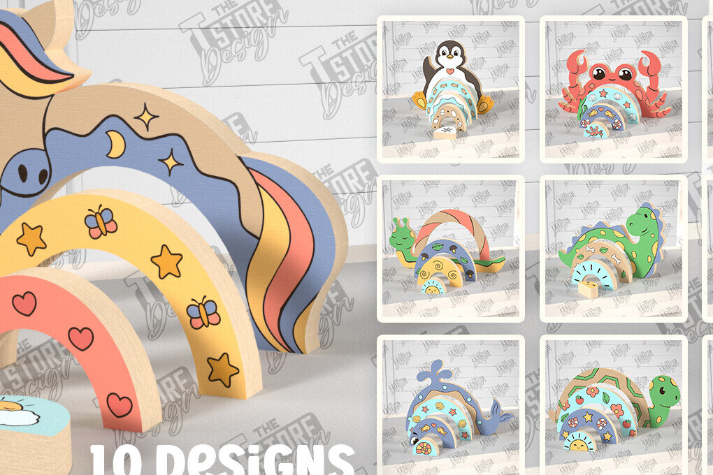 Intra απο ξύλο plywood 3mm-4mm πάχος – Δέσμη κοπής με λέιζερ με ξύλινα ένωτα ζώα Δίασταση  20x20 cm INTRAFABR-101169744