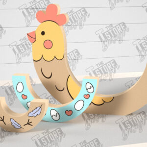 Intra απο ξύλο plywood 3mm-4mm πάχος – Ξύλινο Κοτόπουλο Φωλιάσματος | Παιχνίδι μωρού | CNC Δίασταση  20x20 cm INTRAFABR-101169352