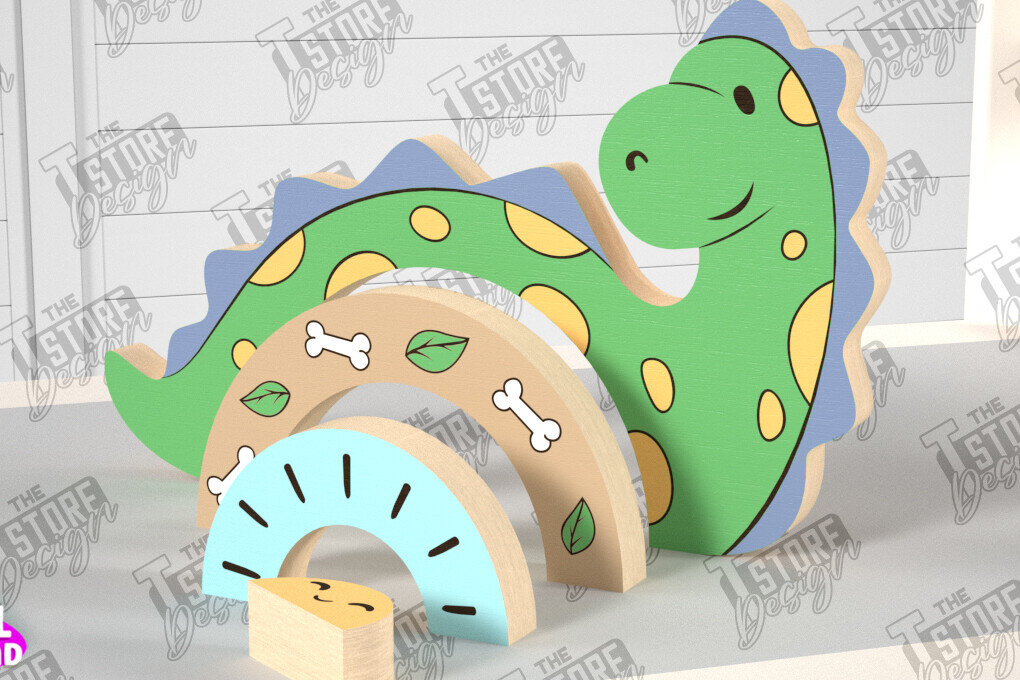 Intra απο ξύλο plywood 3mm-4mm πάχος – Ξύλινο Φωλιασμένο Ντίνο | Παιχνίδι μωρού | CNC Δίασταση  20x20 cm INTRAFABR-101169268