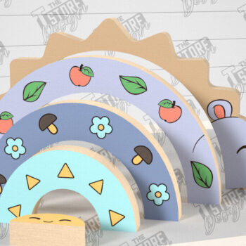 Intra απο ξύλο plywood 3mm-4mm πάχος – Ξύλινος Σκαντζόχοιρος Φωλιάσματος| Παιχνίδι μωρού | CNC Δίασταση  20x20 cm INTRAFABR-101169283 - Image 1