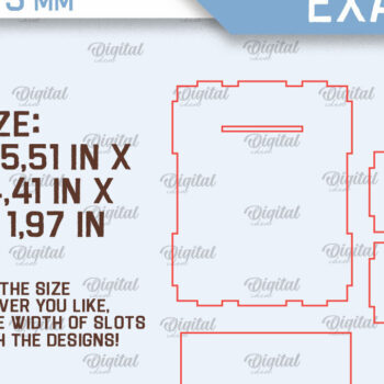 Intra απο ξύλο plywood 3mm-4mm πάχος – Ξύλινη θήκη για σημειωματάρια Cut Laser Δίασταση  20x20 cm INTRAFABR-99622827 - Image 2