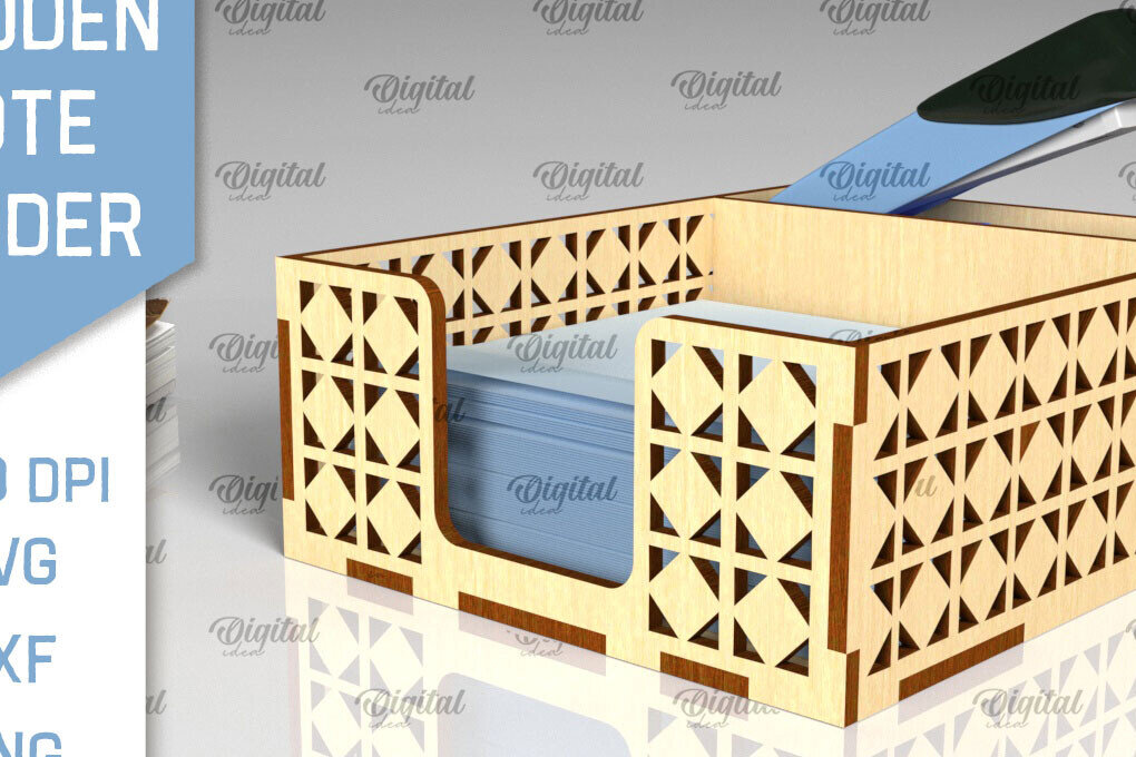 Intra απο ξύλο plywood 3mm-4mm πάχος – Ξύλινη θήκη για σημειωματάρια Cut Laser Δίασταση  20x20 cm INTRAFABR-99622473