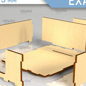 Intra απο ξύλο plywood 3mm-4mm πάχος – Ξύλινη θήκη για σημειωματάρια Cut Laser Δίασταση  20x20 cm INTRAFABR-99622089 - Image 3