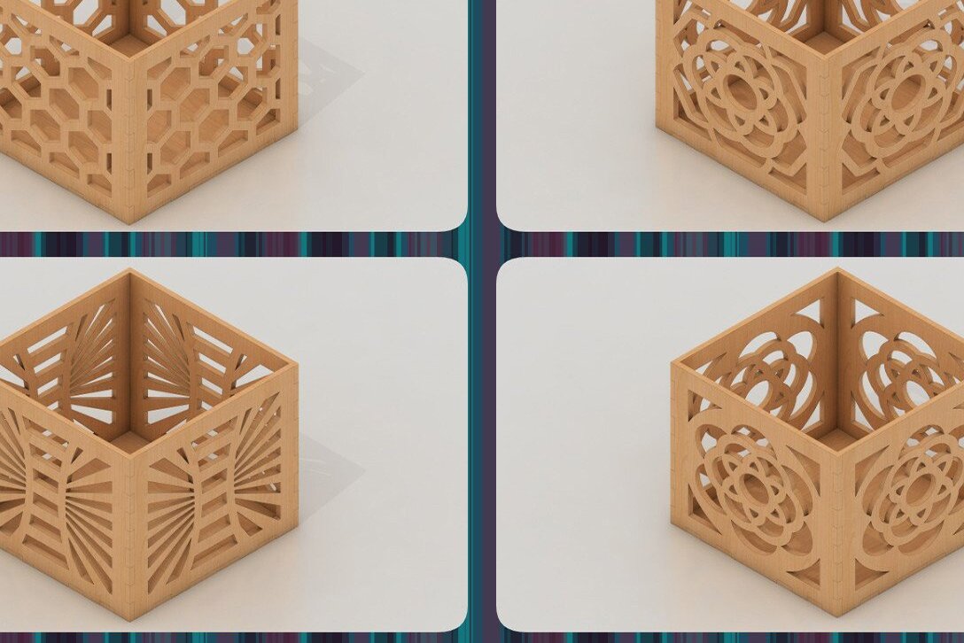 Intra απο ξύλο plywood 3mm-4mm πάχος – Ξύλινη θήκη στυλό / Στυλνοθήκη Αρχεία Δίασταση  20x20 cm INTRAFABR-37104615