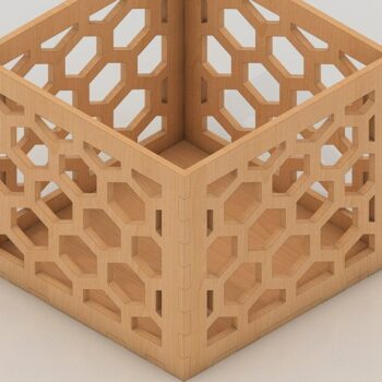 Intra απο ξύλο plywood 3mm-4mm πάχος – Ξύλινη θήκη στυλό / Στυλνοθήκη Αρχεία Δίασταση  20x20 cm INTRAFABR-37104615 - Image 2