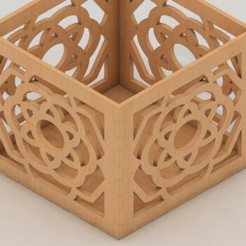 Intra απο ξύλο plywood 3mm-4mm πάχος – Ξύλινη θήκη στυλό / Στυλνοθήκη Αρχεία Δίασταση  20x20 cm INTRAFABR-37104615 - Image 3