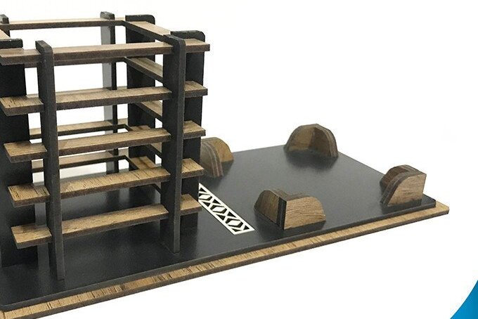 Intra απο ξύλο plywood 3mm-4mm πάχος – Ξύλινη θήκη για στυλό Δίασταση  20x20 cm INTRAFABR-35441124