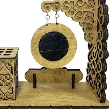 Intra απο ξύλο plywood 3mm-4mm πάχος – Ξύλινη θήκη για στυλό με ρολόι Δίασταση  20x20 cm INTRAFABR-35441298 - Image 4