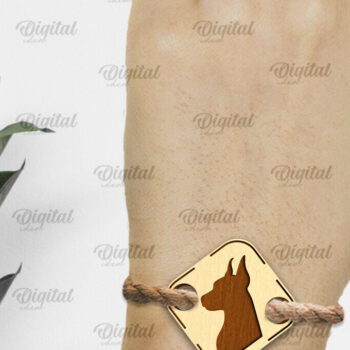 Intra απο ξύλο plywood 3mm-4mm πάχος – Ξύλινο βραχιόλι για κατοικίδια με λέιζερ Δίασταση  20x20 cm INTRAFABR-94326866 - Image 1