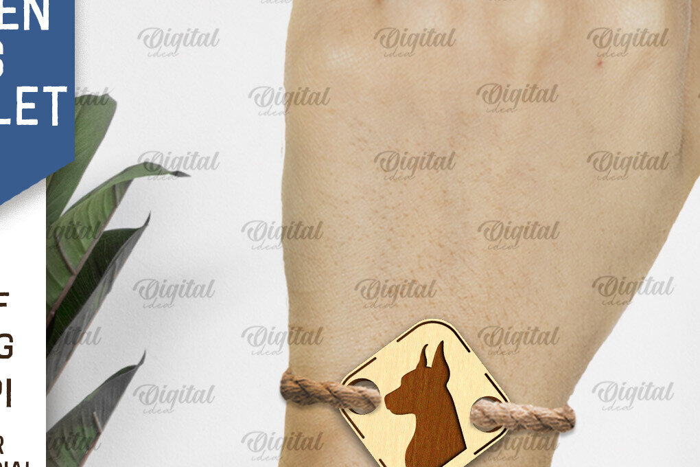 Intra απο ξύλο plywood 3mm-4mm πάχος – Ξύλινο βραχιόλι για κατοικίδια με λέιζερ Δίασταση  20x20 cm INTRAFABR-94326866