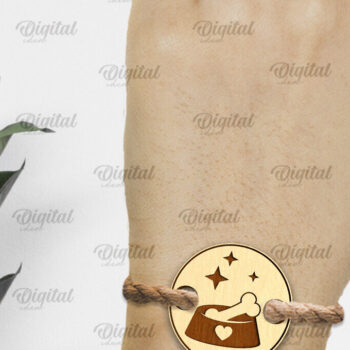 Intra απο ξύλο plywood 3mm-4mm πάχος – Ξύλινο βραχιόλι για κατοικίδια με λέιζερ Δίασταση  20x20 cm INTRAFABR-94327055 - Image 1