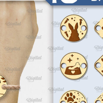 Intra απο ξύλο plywood 3mm-4mm πάχος – Ξύλινα βραχιόλια για κατοικίδια Πακέτο κοπής με λέιζερ Δίασταση  20x20 cm INTRAFABR-94341368 - Image 1