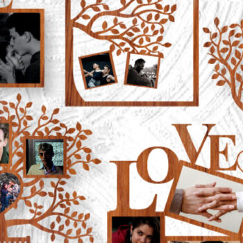 Intra απο ξύλο plywood 3mm-4mm πάχος – Ξύλινες κορνίζες φωτογραφιών Μεγάλη δέσμη κοπής με λέιζερ Δίασταση  20x20 cm INTRAFABR-25730102 - Image 1