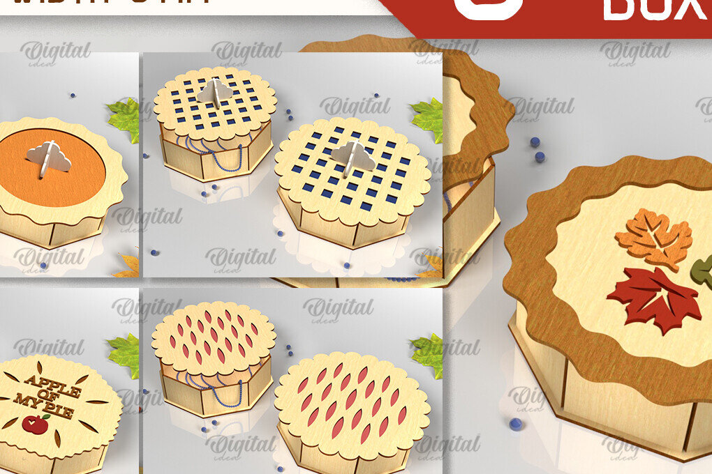 Intra απο ξύλο plywood 3mm-4mm πάχος – Ξύλινα Κουτιά Δώρου Πίτας Πακέτο κοπής με λέιζερ Δίασταση  20x20 cm INTRAFABR-103857854