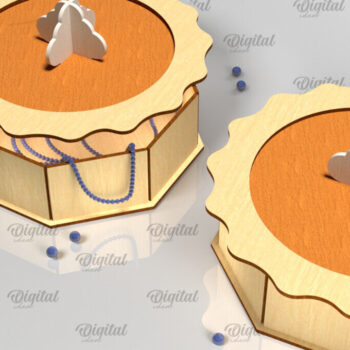 Intra απο ξύλο plywood 3mm-4mm πάχος – Ξύλινα Κουτιά Δώρου Πίτας Πακέτο κοπής με λέιζερ Δίασταση  20x20 cm INTRAFABR-103857854 - Image 5