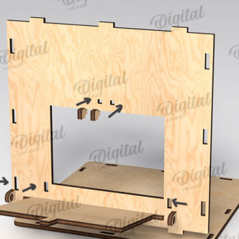 Intra απο ξύλο plywood 3mm-4mm πάχος – Ξύλινος κουμπαράς Κουτί νομισμάτων Δίασταση  20x20 cm INTRAFABR-108895779 - Image 4