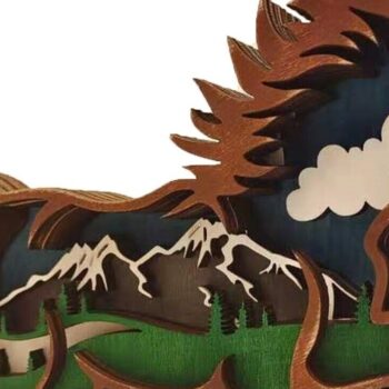 Intra απο ξύλο plywood 3mm-4mm πάχος – Ξύλινο χριστουγεννιάτικο στολίδι Pony Δίασταση  20x20 cm INTRAFABR-51462611 - Image 2