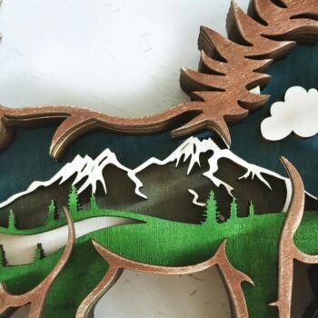 Intra απο ξύλο plywood 3mm-4mm πάχος – Ξύλινο χριστουγεννιάτικο στολίδι Pony Δίασταση  20x20 cm INTRAFABR-51462611 - Image 8