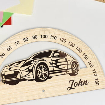 Intra απο ξύλο plywood 3mm-4mm πάχος – Ξύλινο μοιρογνωμόνιο Παιδικό Χάρακα Δίασταση  20x20 cm INTRAFABR-74088014 - Image 6