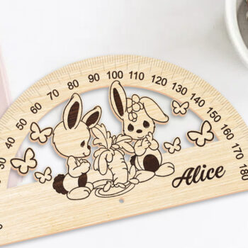 Intra απο ξύλο plywood 3mm-4mm πάχος – Ξύλινο μοιρογνωμόνιο Παιδικό Χάρακα Δίασταση  20x20 cm INTRAFABR-74088014 - Image 7