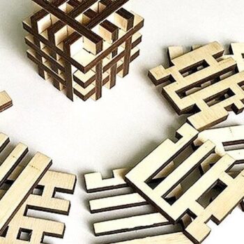 Intra απο ξύλο plywood 3mm-4mm πάχος – Ξύλινος κύβος παζλ Δίασταση  20x20 cm INTRAFABR-35441415 - Image 3