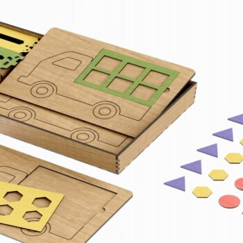 Intra απο ξύλο plywood 3mm-4mm πάχος – Ξύλινα φορτηγά παζλ, σχήματα, χρώματα Δίασταση  20x20 cm INTRAFABR-114210250 - Image 6