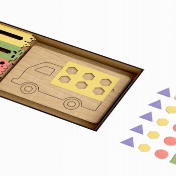 Intra απο ξύλο plywood 3mm-4mm πάχος – Ξύλινα φορτηγά παζλ, σχήματα, χρώματα Δίασταση  20x20 cm INTRAFABR-114210250 - Image 8