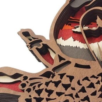 Intra απο ξύλο plywood 3mm-4mm πάχος – Ξύλινο Κόκκινο Πουλί Χριστουγεννιάτικο Στολίδι Δίασταση  20x20 cm INTRAFABR-53445122 - Image 4