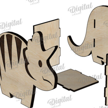 Intra απο ξύλο plywood 3mm-4mm πάχος – Ξύλινη θήκη για στυλό Rhinoceros Cut Laser Δίασταση  20x20 cm INTRAFABR-112435378 - Image 2