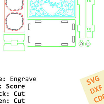 Intra απο ξύλο plywood 3mm-4mm πάχος – Ξύλινο Δαχτυλίδι Κουτί. Αρχείο λέιζερ Δίασταση  20x20 cm INTRAFABR-95099853 - Image 9