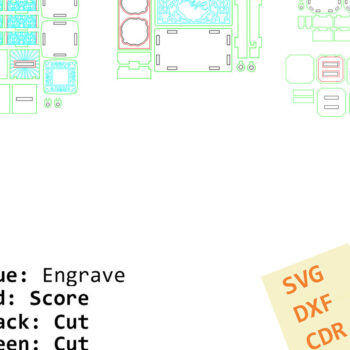 Intra απο ξύλο plywood 3mm-4mm πάχος – Ξύλινα Δαχτυλίδι Κουτιά. 3 Μοντέλα. Αρχείο λέιζερ Δίασταση  20x20 cm INTRAFABR-95291997 - Image 9