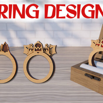 Intra απο ξύλο plywood 3mm-4mm πάχος –  κοπής με λέιζερ ξύλινο δαχτυλίδι Δίασταση  20x20 cm INTRAFABR-79290805 - Image 1