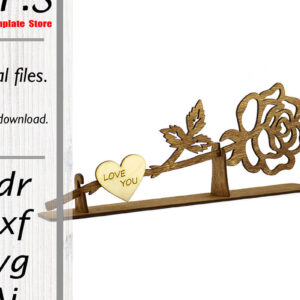 Intra απο ξύλο plywood 3mm-4mm πάχος – Ξύλινο τριαντάφυλλο. Αρχείο κοπής με λέιζερ Δίασταση  20x20 cm INTRAFABR-95291939