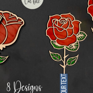 Intra απο ξύλο plywood 3mm-4mm πάχος – Ξύλινο τριαντάφυλλο Mom I Love Customize L Δίασταση  20x20 cm INTRAFABR-90196678