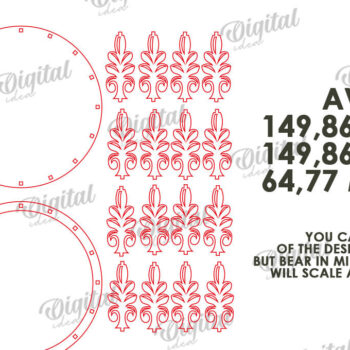Intra απο ξύλο plywood 3mm-4mm πάχος – Ξύλινο Στρογγυλό Διακοσμητικό Κουτί Δίασταση  20x20 cm INTRAFABR-111421082 - Image 3